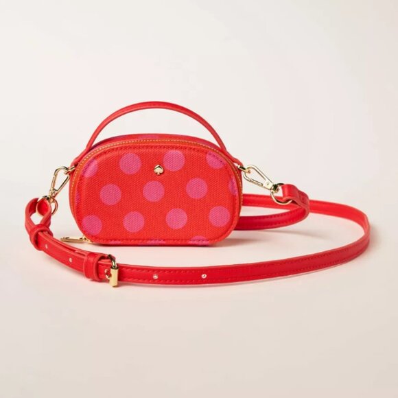 FINAL HOURS Kate Spade x Target Pink/Red Polka Dot Mini Crossbody Bag - Picture 2 of 6